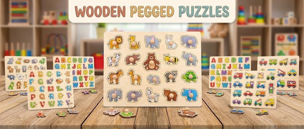 Wooden Pegged Puzzles