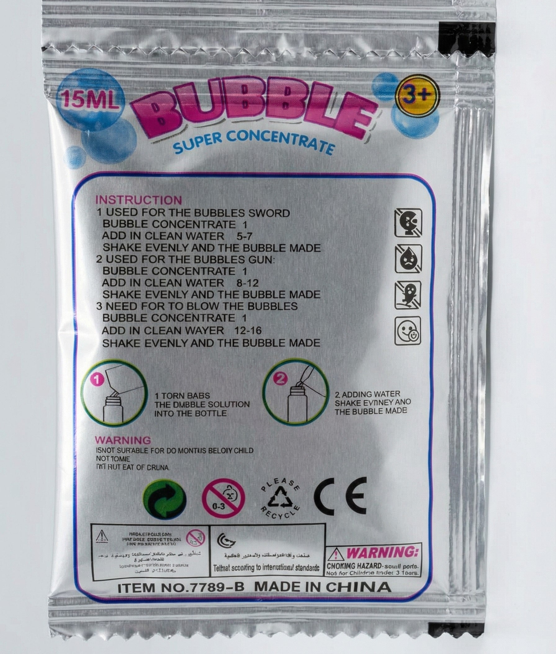 Bubble Super Concentrate 15ml Refill Sachet ( Pack Of 5 )