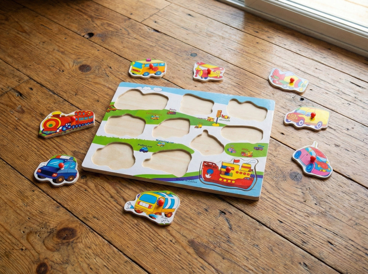 Wooden Educational Puzzle for Kids – Fine Motor & Cognitive Development Toy