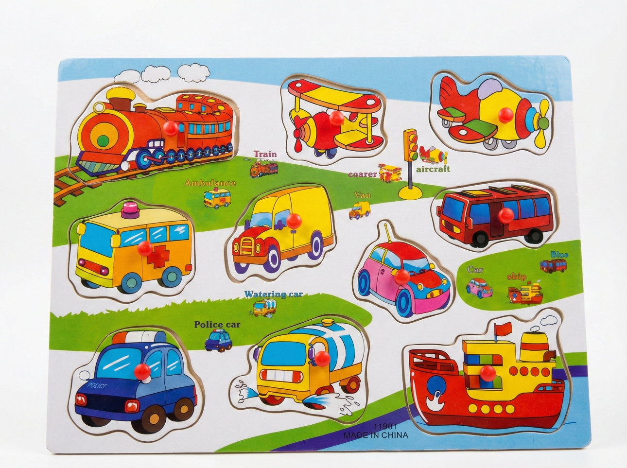 Wooden Educational Puzzle for Kids – Fine Motor & Cognitive Development Toy