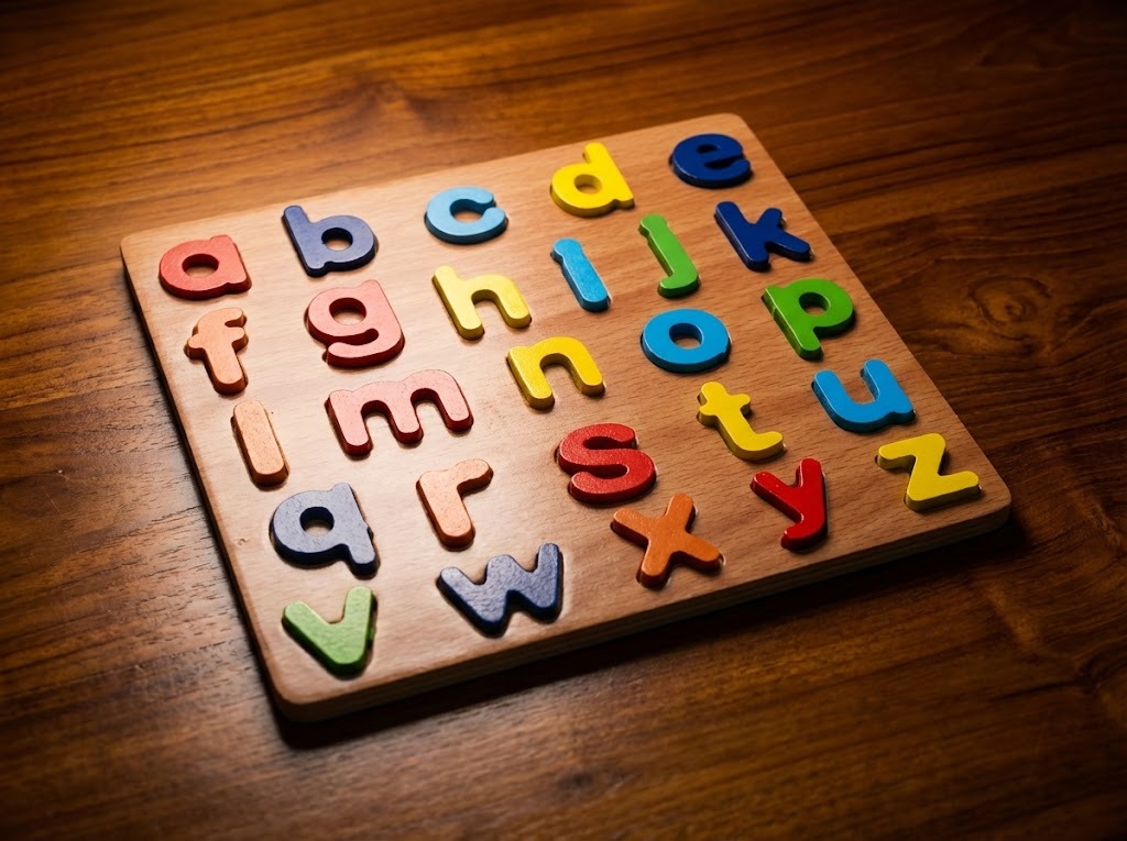 Wooden Small Alphabet Puzzle Board (a–z) – Educational Letter Learning & Speech Therapy Toy